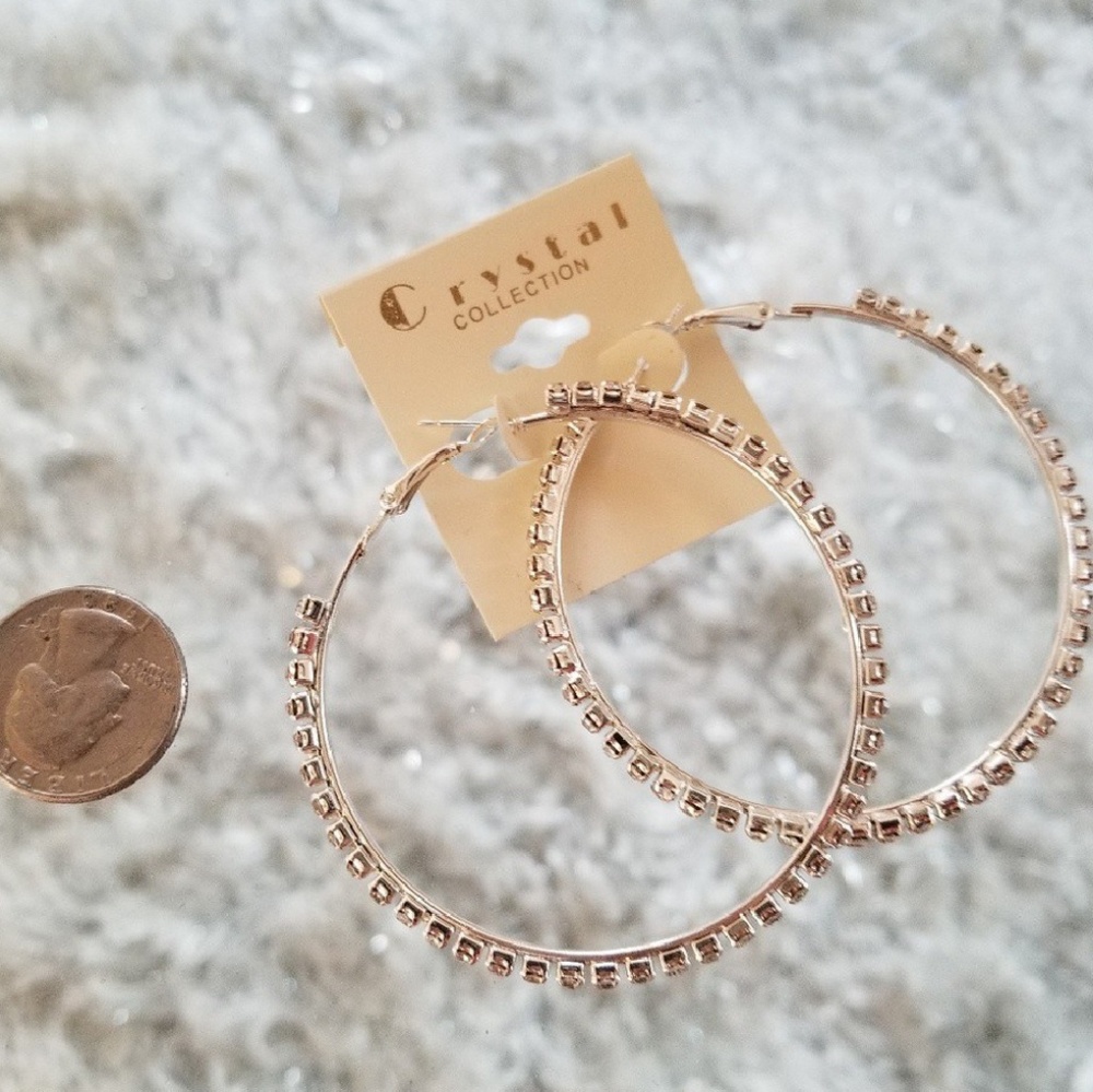 Rhinestone Hoops - Picture 4 of 4